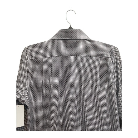 ZNT18 Geo Print Modern Trim Fit Dress Shirt - Picture 5 of 14